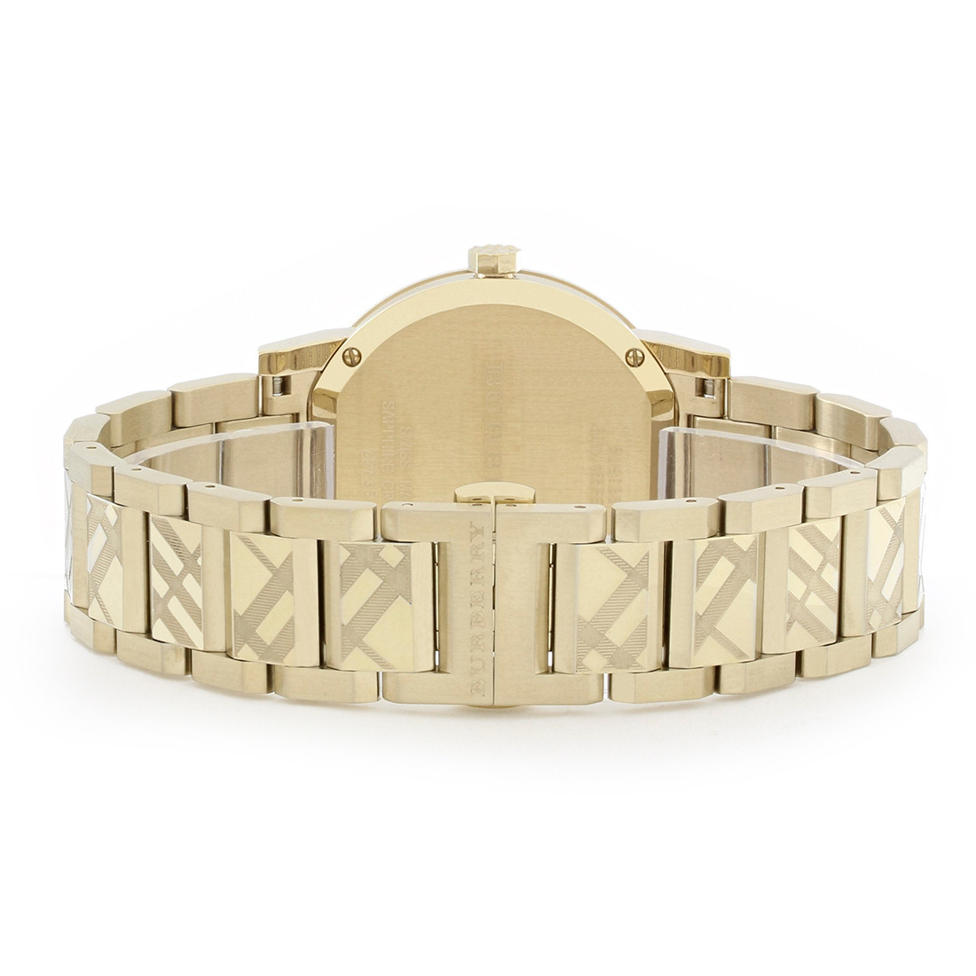 Burberry The City Unisex Gold Tone Steel Quartz Watch BU9038