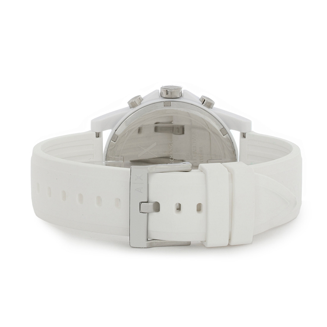 てんとう虫専用【美品】ARMANI COLLEZIONI ホワイトレザー Armani Exchange Snow Men's Chronograph White Dial Quartz Watch