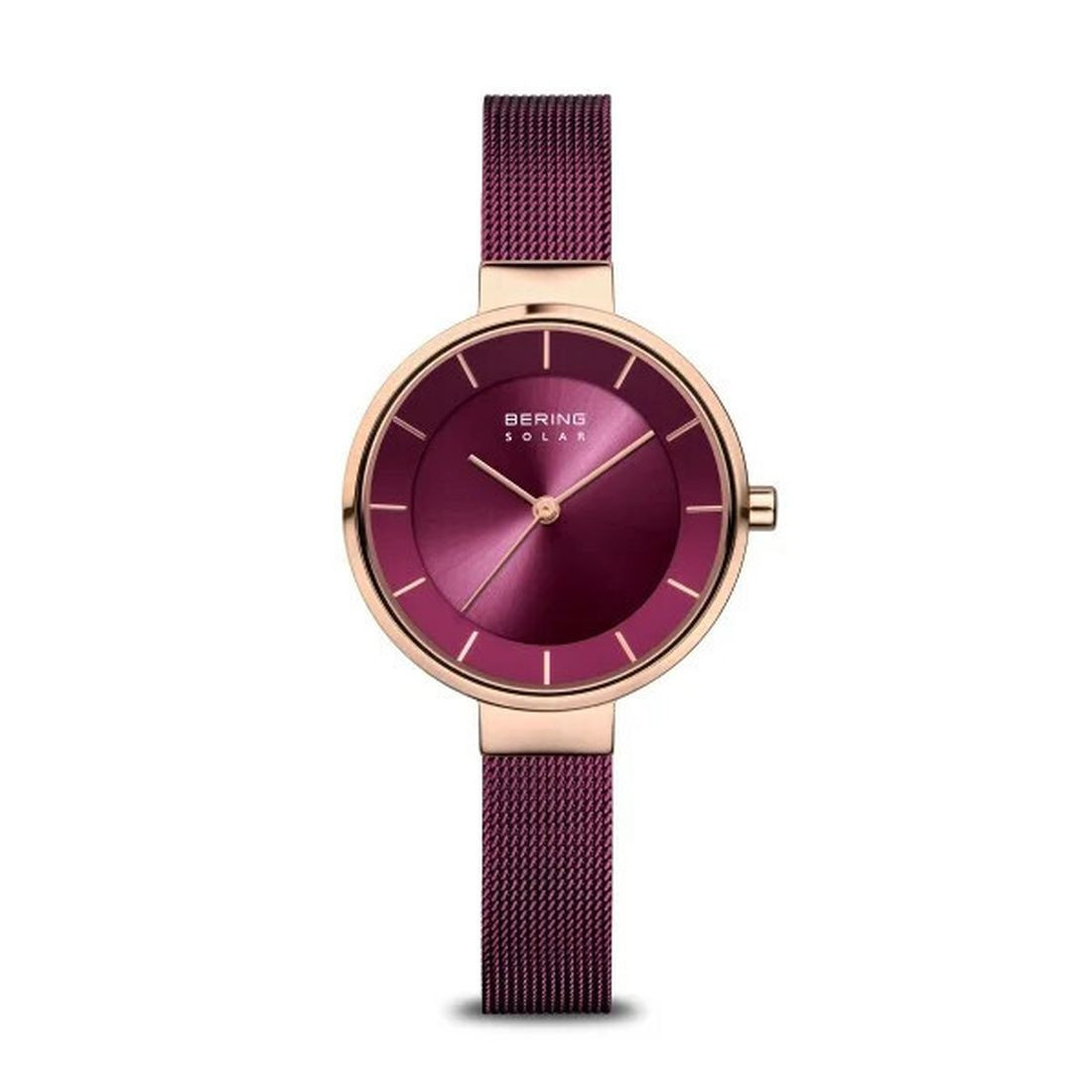 Bering Solar Purple & Rose Tone Milanese Women's Quartz Watch