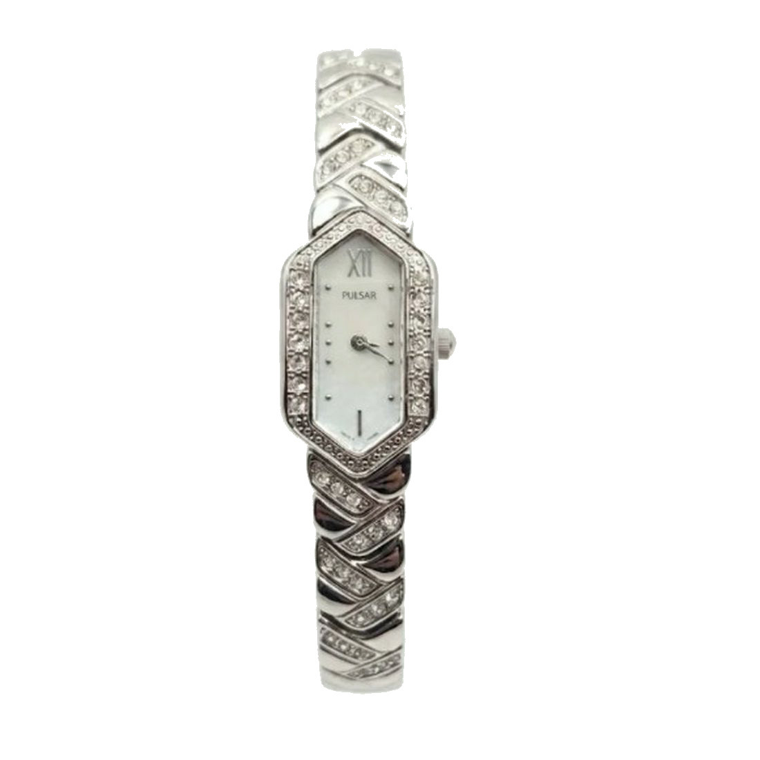 Pulsar Women's White Mother-of-Pearl Dial Quartz Watch 1N00-X204