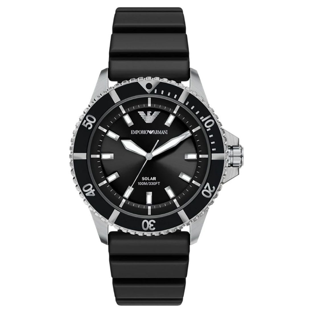 Emporio Armani Men's World Explorer Solar Black Dial Quartz Watch