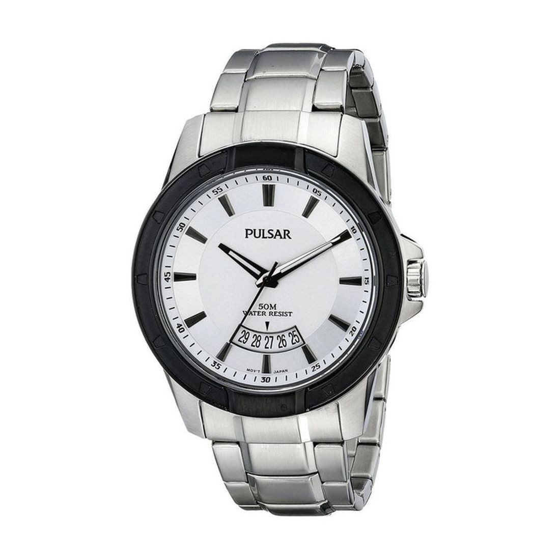 Pulsar On The Go Men's White Dial Quartz Watch PS9275 - Inventory