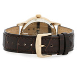 Citizen Eco-Drive Men's  Rose Gold Day/Date Brown Leather Watch BU2013-08E