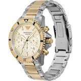 Emporio Armani Men's Chronograph Champagne Dial Two-Tone Quartz Watch AR11606