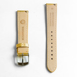Michele Women's 16mm Gold Leather Watch Band 301940502