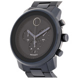 Movado Bold Men's Blue Finish Bracelet Swiss Chronograph Quartz Watch 3600279