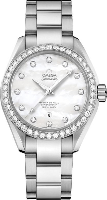 Omega Seamaster Aqua Terra Women's Diamond Automatic Watch 231.15.34.20.55.002
