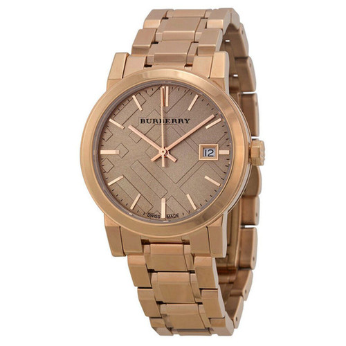 Burberry The City Rose Dial Rose Gold-Tone Women's Quartz Watch BU9135