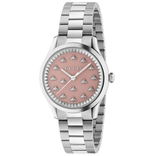 Gucci G-Timeless Pink Dial Women's Quartz Watch YA1265033
