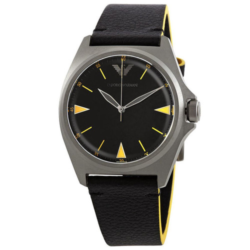 Emporio Armani Nicola Men's Black Dial Quartz Watch AR11330