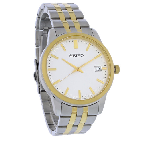 Seiko Essentials Men's Two Tone Stainless Steel Quartz Watch SUR402