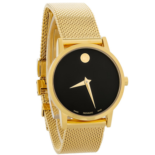 Movado Museum Classic Women's Gold Tone PVD Stainless Swiss Quartz Watch 0607627