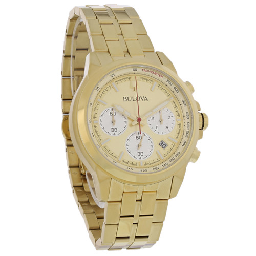Bulova Classic Men's Chronograph Gold Tone PVD Stainless Quartz Watch 97B217
