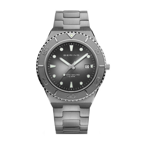 Bering Classic Men's Quartz Gray Stainless Steel Watch 18940-777