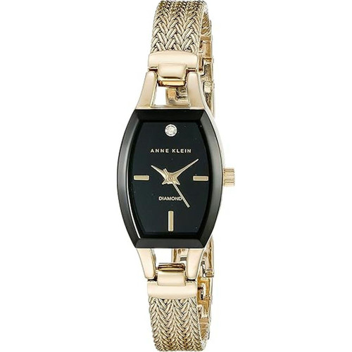 Anne Klein Women's Quartz Gold-Tone Stainless Steel Watch AK/2184BKGB