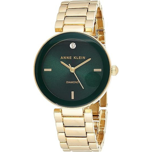 Anne Klein Women's Quartz Gold-Tone Stainless Steel Watch AK/1362GNGB