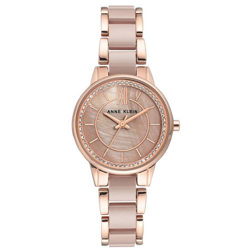 Anne Klein Ceramics Women's Quartz Two-Tone Ceramic Watch AK/3344TPRG