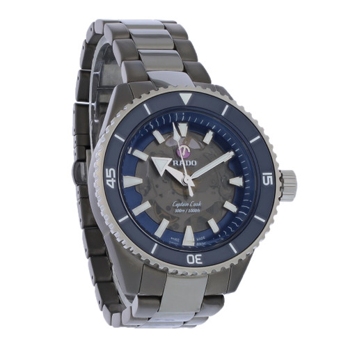 Rado Captain Cook Men's Grey Ceramic Blue Dial Automatic Watch R32128202
