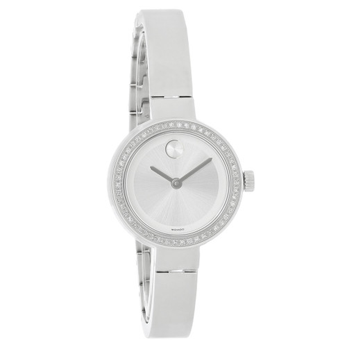 Movado Bold Series Women's Silver Dial Diamond Swiss Quartz Watch 3600321