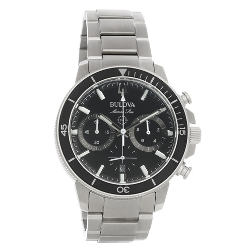 Bulova Marine Star Black Dial Men's Chronograph Quartz Watch 96B272
