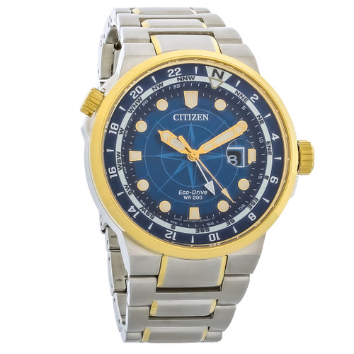 Citizen Eco-Drive Endeavour Men's  2-Tone Blue Dial Watch BJ7144-52L