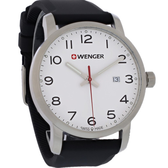 Wenger Avenue Men's White Dial Stainless Quartz Watch 01.1641.103