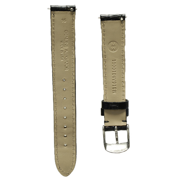 Michele Women's 16mm Black Alligator Watch Band 301722106