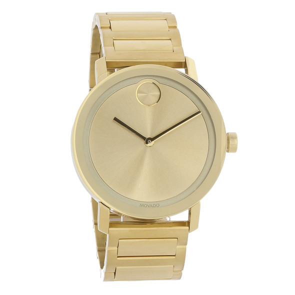 Movado Bold Series Men's Gold Tone Bracelet Swiss Quartz Watch 3600508