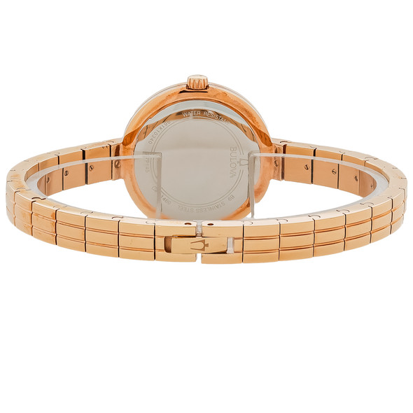 Bulova Rhapsody Women's Diamond Rose Gold Plated Stainless Quartz Watch 97P145