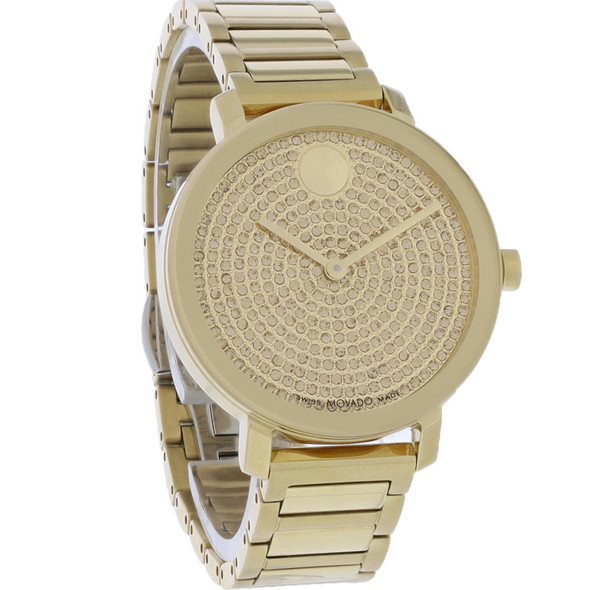 Movado Bold Evolution 2.0 Women's Crystal Gold Tone PVD Quartz Watch 3601152