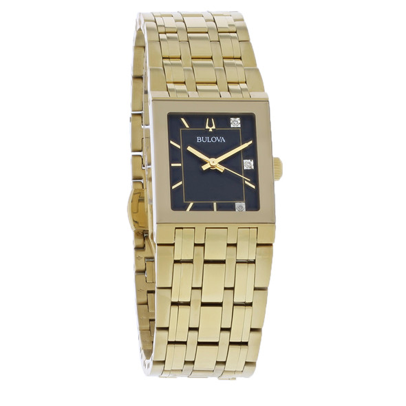 Bulova Marc Anthony Women's Diamond Gold Tone PVD Stainless Quartz Watch 97P167