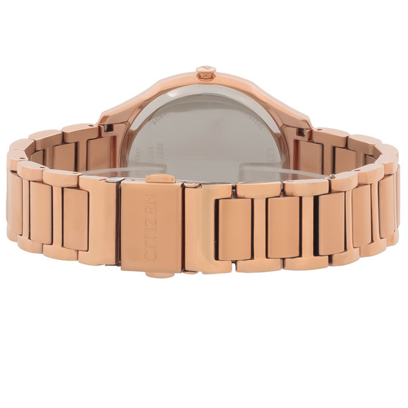 Citizen Eco-Drive Women's Rose Gold Plated Stainless Steel Watch EM0758-58X