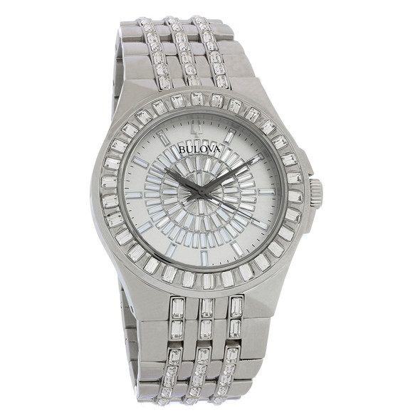 Bulova Phantom Men's Stainless Steel Crystal Quartz Watch 96A236