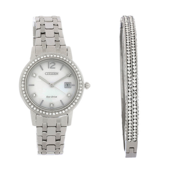 Citizen Eco-Drive Women's Silhouette Stainless Steel Crystal Watch FE1180-65D