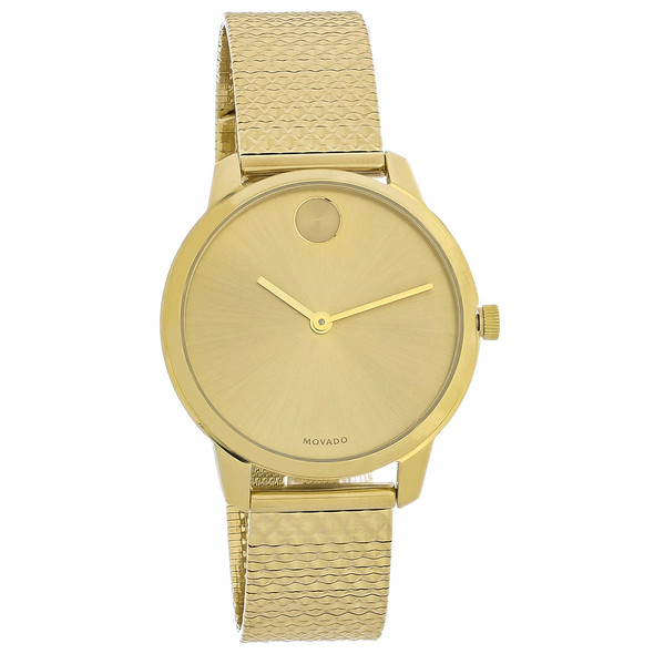 Movado Bold Women's Gold Tone Plated Steel Swiss Quartz Watch 3600598