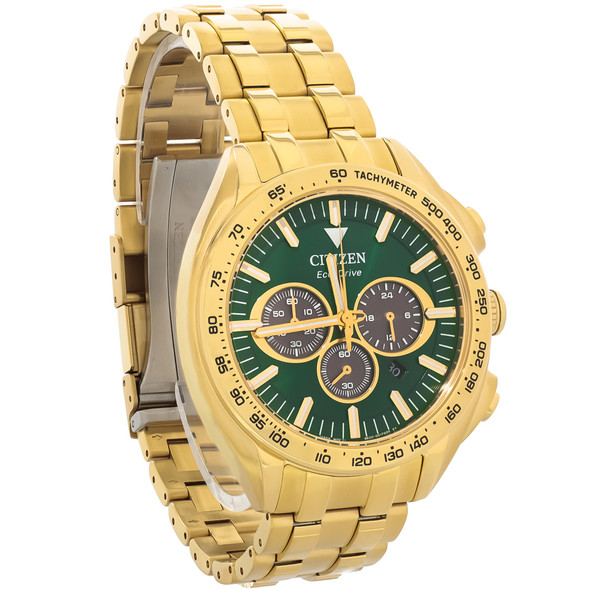 Citizen Eco-Drive Peyten Gold Tone PVD Stainless Chronograph Watch CA4542-59X