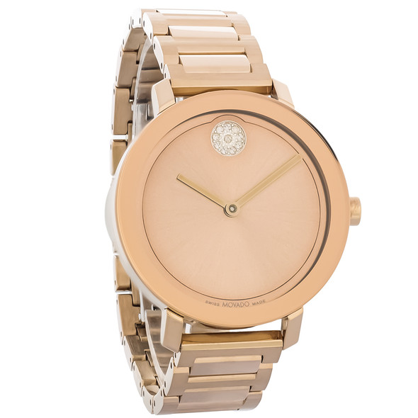Movado Evolution Series Women's Rose Gold PVD Stainless Quartz Watch 3600824