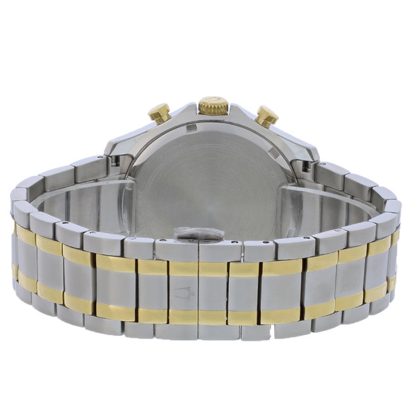 Bulova Classic Diamond Two-Tone Chronograph Black Dial Quartz Watch 98D178
