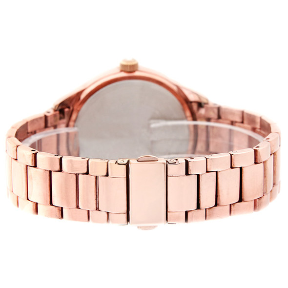 Bulova Quartz Women's Boyfriend Crystal Rose Gold-Tone Watch 97N100