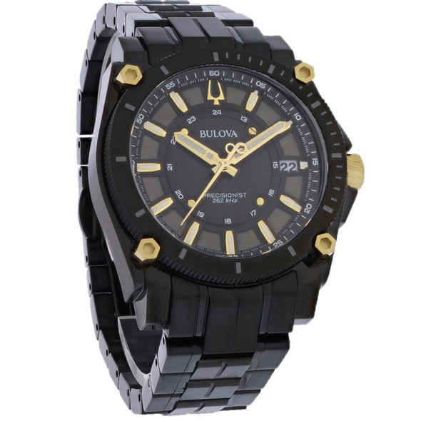Bulova Precisionist Men's Black ION PVD Stainless Quartz Watch 98B408