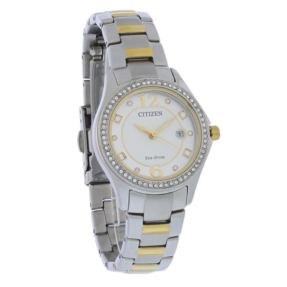 Citizen Eco-Drive Silhouette Two-Tone Stainless Crystal Watch FE1146-71A