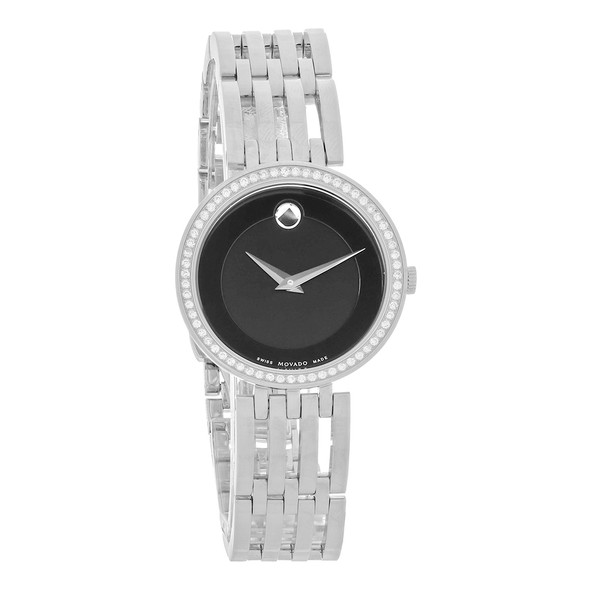 Movado Esperanza Women's Diamond Black Dial Swiss Quartz Watch 0607052
