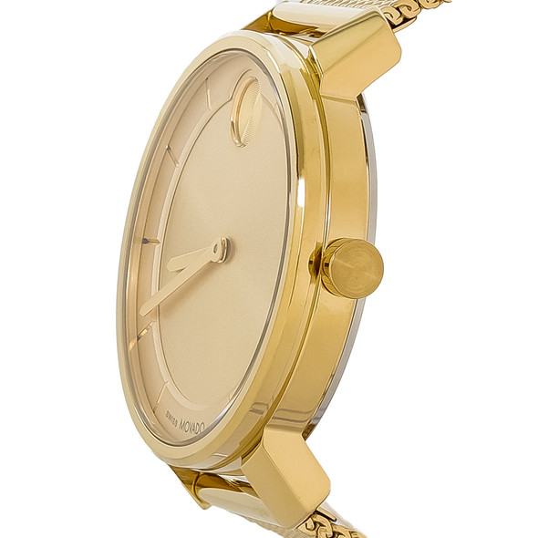 Movado Bold Women's Gold Tone Plated Steel Swiss Quartz Watch 3600921