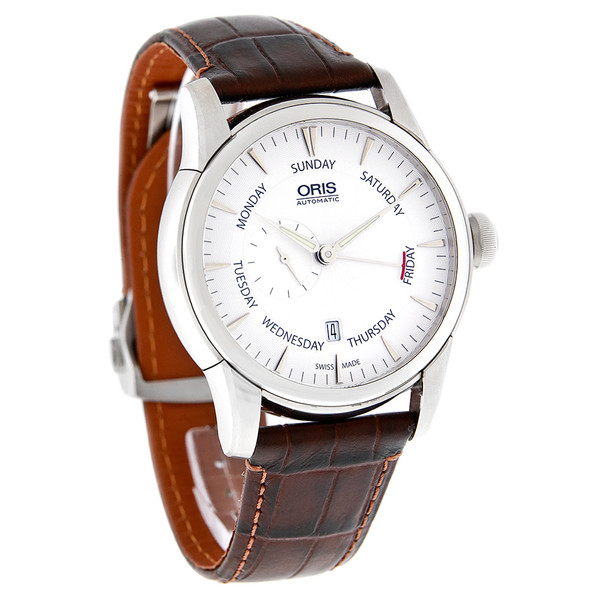 Oris Artelier Series Men's White Day/Date Swiss Automatic Watch 74576664051LS