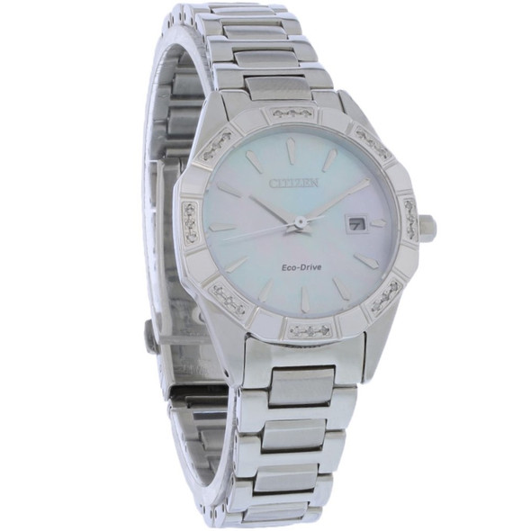 Citizen Eco-Drive Women's Stainless Steel Diamond Watch EW2650-51D