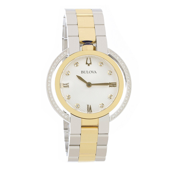 Bulova Rubaiyat Women's Diamond Two Tone Stainless Steel Quartz Watch 98R246