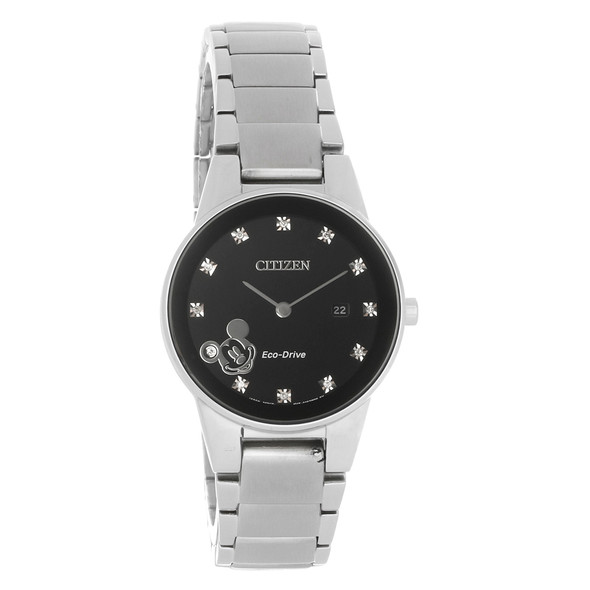 Citizen Eco-Drive Disney Mickey Mouse Women's Stainless Steel Watch GA1051-58W