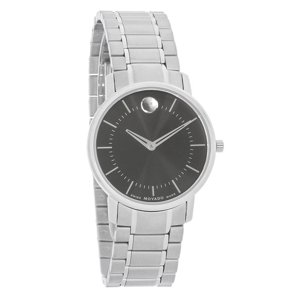 Movado Women's Black Dial Stainless Steel Watch 0606690