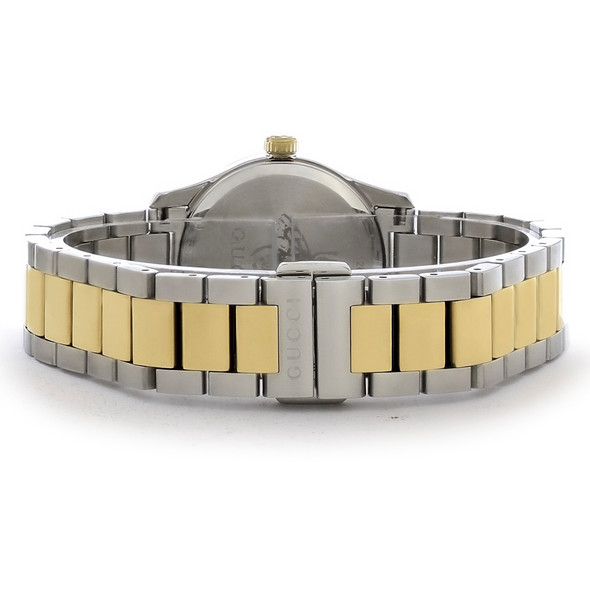 Gucci G-Timeless Women's Silver Dial Two Tone Stainless Quartz Watch YA126596