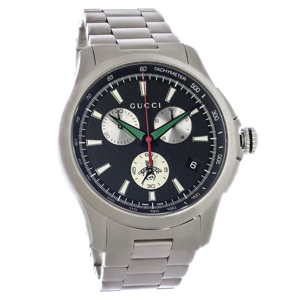 Gucci 126 G-Timeless Black Dial Swiss Quartz Chronograph Men's Watch YA126267